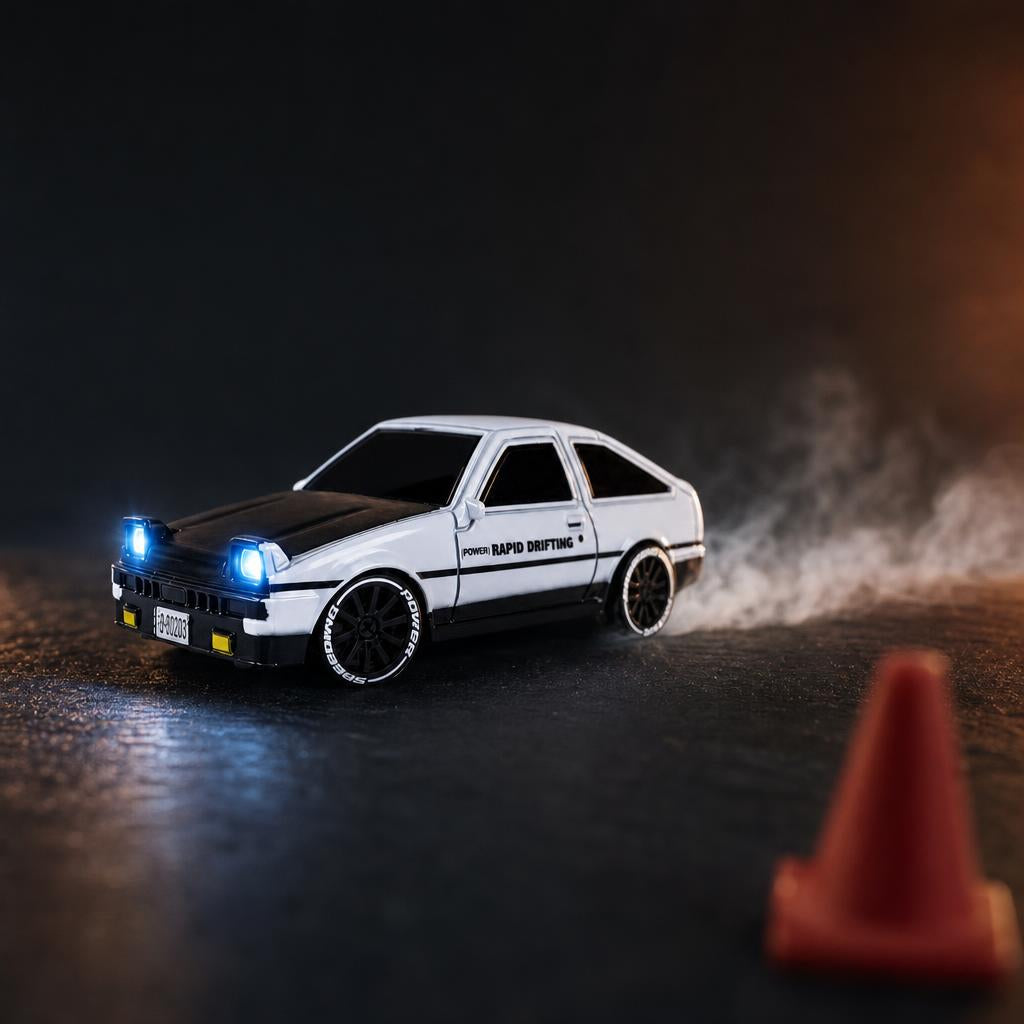 Mini Coche Drift RC 1/64 con Mando 2.4G y Luces – 18 Modelos